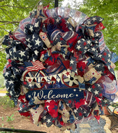 Welcome USA Wreath